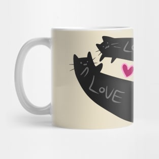 Black Cat Long Boi Love Mug